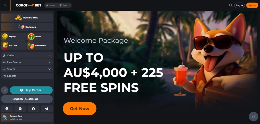 Corgibet Casino Screenshot